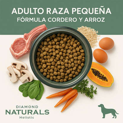 Diamond Naturals Razas Pequeñas Adulto – Cordero y Arroz 40 lb (18.1 kg)