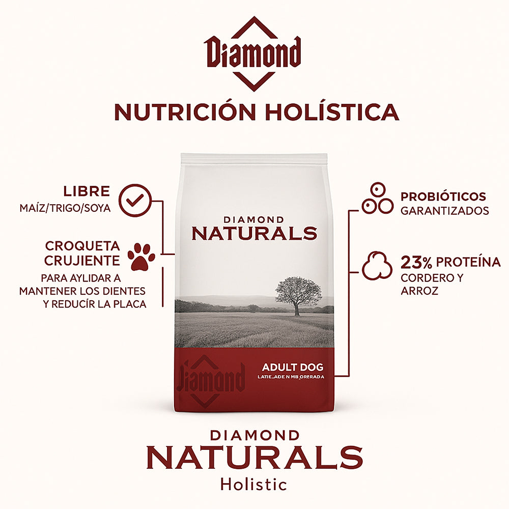 Diamond Naturals Adulto Cordero y Arroz 40 lb (18.1kg)