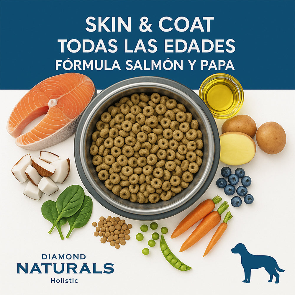 Diamond Naturals Skin & Coat Todas Las Edades Salmón y Papa - 30 lb (13.6 kg)